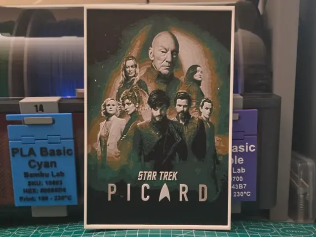 HueForge model: Star Trek: Picard Poster - Hueforge Art by Lumpy3D