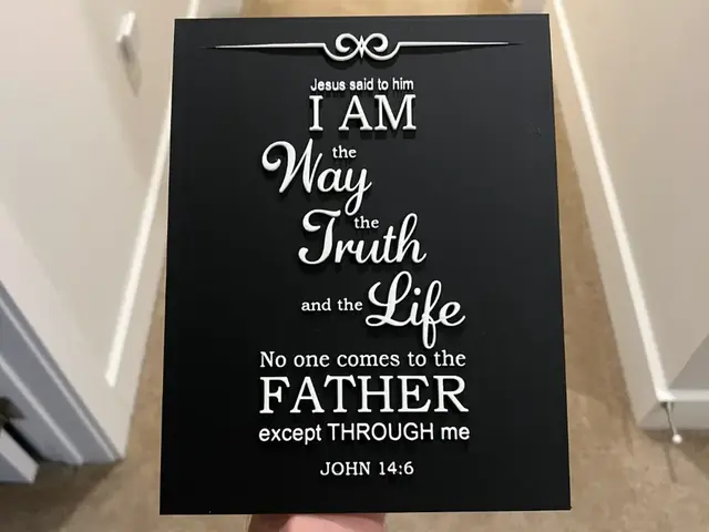 HueForge model: John 14:6 Bible Verse Art Decoration by RP47 Designs