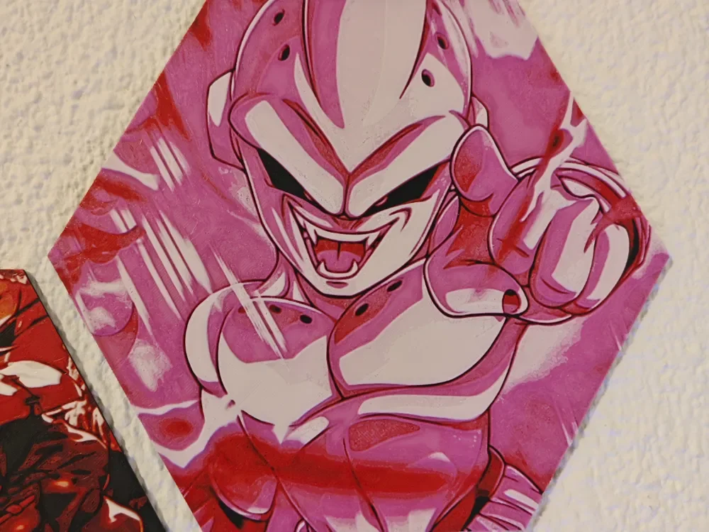 Hueforge Majin Boo (Dragon Ball Z) honeycomb mode by JGz3DMaker HueForge model: Hueforge Majin Boo (Dragon Ball Z) honeycomb mode by JGz3DMaker