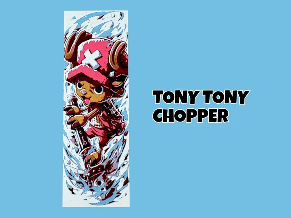 Chopper - One Piece Bookmark by Canadian Gamer HueForge model: Chopper - One Piece Bookmark by Canadian Gamer