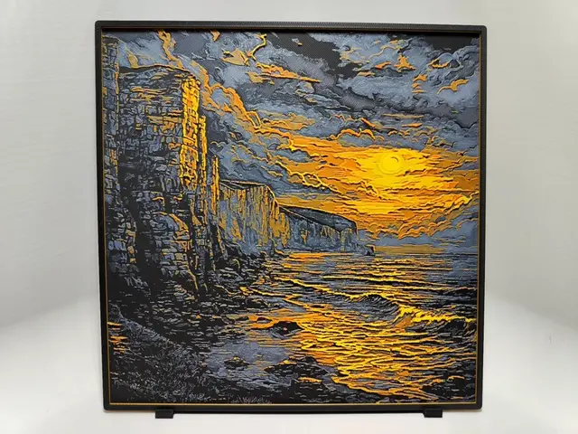 HueForge model: Cliffs of Dover Sunset - Hueforge by BeaN