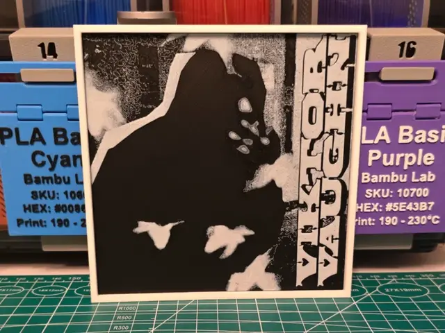 HueForge model: MF DOOM "Vaudeville Villain" Album Art - Hueforge by Lumpy3D