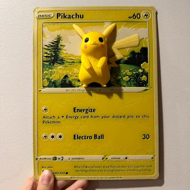 HueForge model: Oversized Pikachu Pikachu Card - Hueforge Hybrid by cyanidesugar