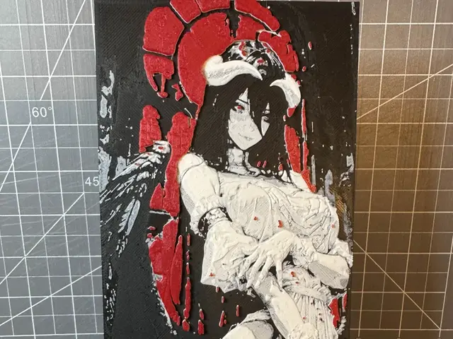 HueForge model: 4x8 hueforge of Albedo from Overlord by SBC Creations