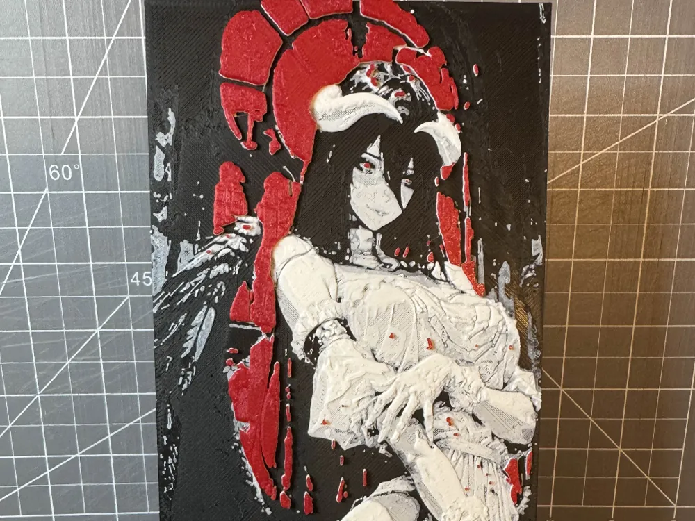 4x8 hueforge of Albedo from Overlord by SBC Creations HueForge model: 4x8 hueforge of Albedo from Overlord by SBC Creations