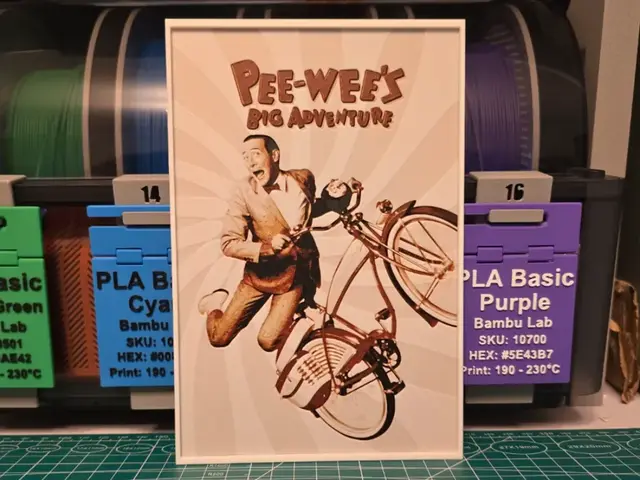 HueForge model: Pee-wee's Big Adventure Poster - Hueforge Art by Lumpy3D