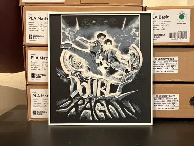 HueForge model: Double Dragon Hueforge by Estiv