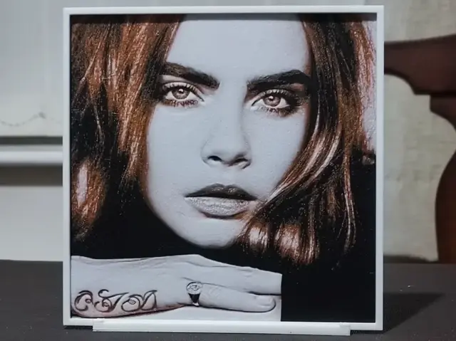 HueForge model: Cara Delevingne (Improved) - HueForge 3 Color by BoDad