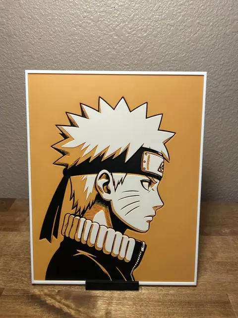 HueForge model: Naruto Side View by Cloudy Nostalgia