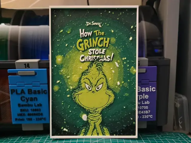 HueForge model: How the Grinch Stole Christmas! Poster - Hueforge by Lumpy3D