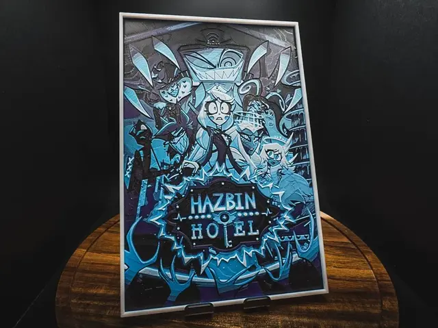 HueForge model: Hazbin Hotel (Season 2) (Series Poster - HueForge) by HugheCraft