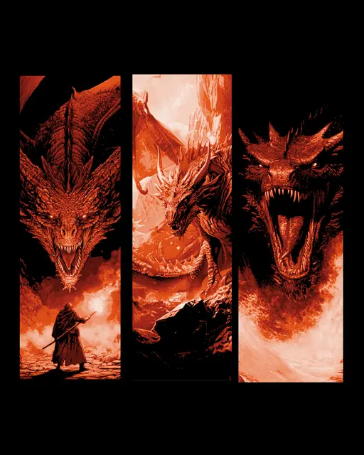 HueForge model: The Red Dragon, protector of knowledge and fire - Set of bookmarks by BooneCo3d