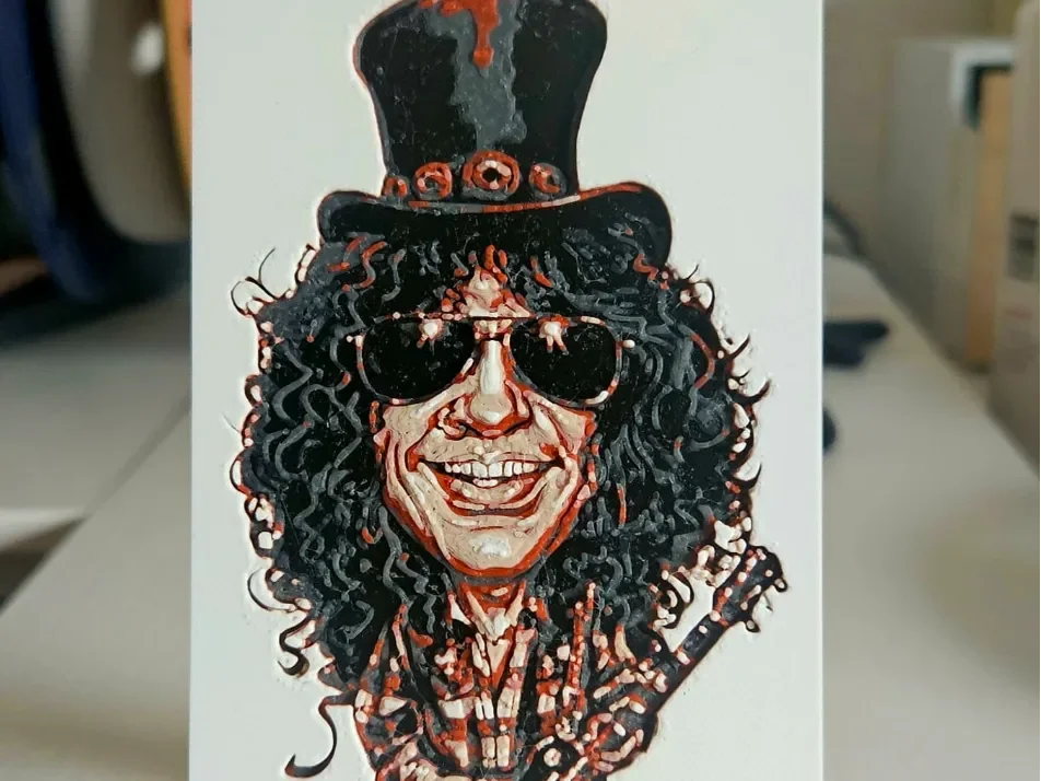 Slash Guns 'n Roses by Mano's 3d_Art HueForge model: Slash Guns 'n Roses by Mano's 3d_Art