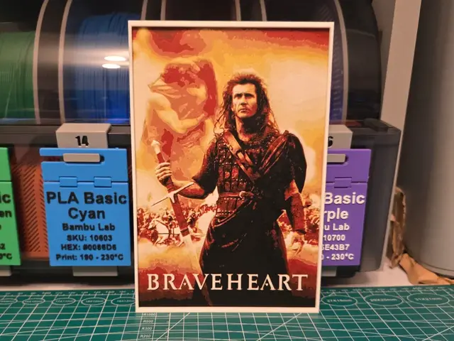 HueForge model: Braveheart Movie Poster - Hueforge Art by Lumpy3D