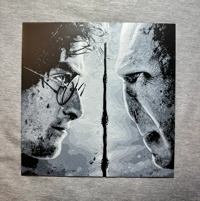 HueForge model: Harry Potter & Lord Voldemort Hueforge by Hey Ben