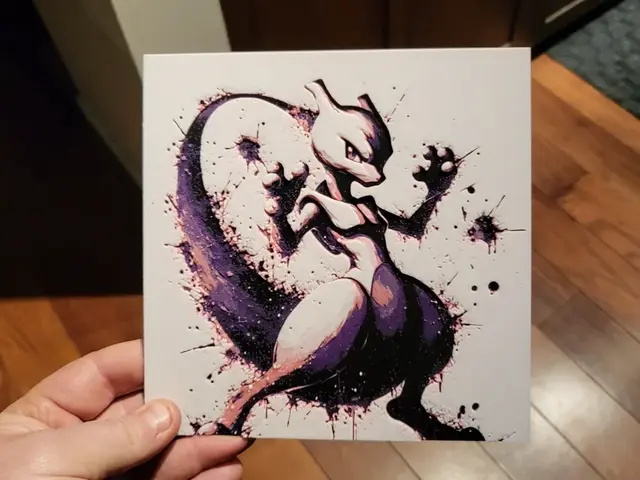 HueForge model: Graffiti Mewtwo Hueforge by 3Ree Printing