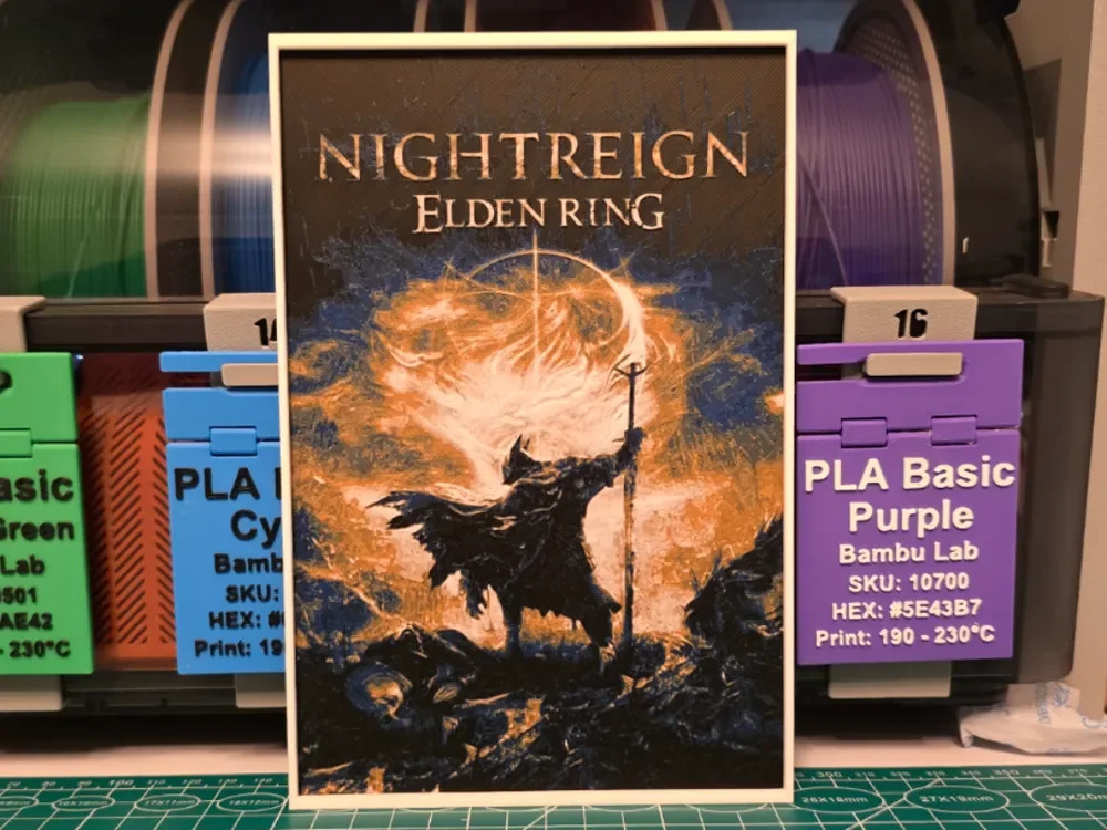 Elden Ring Nightreign Poster - Hueforge Art by Lumpy3D HueForge model: Elden Ring Nightreign Poster - Hueforge Art by Lumpy3D
