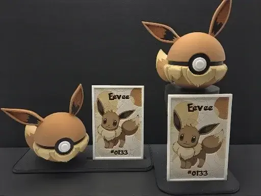 HueForge model: Eevee Pokeball Display Card by MythicHue's