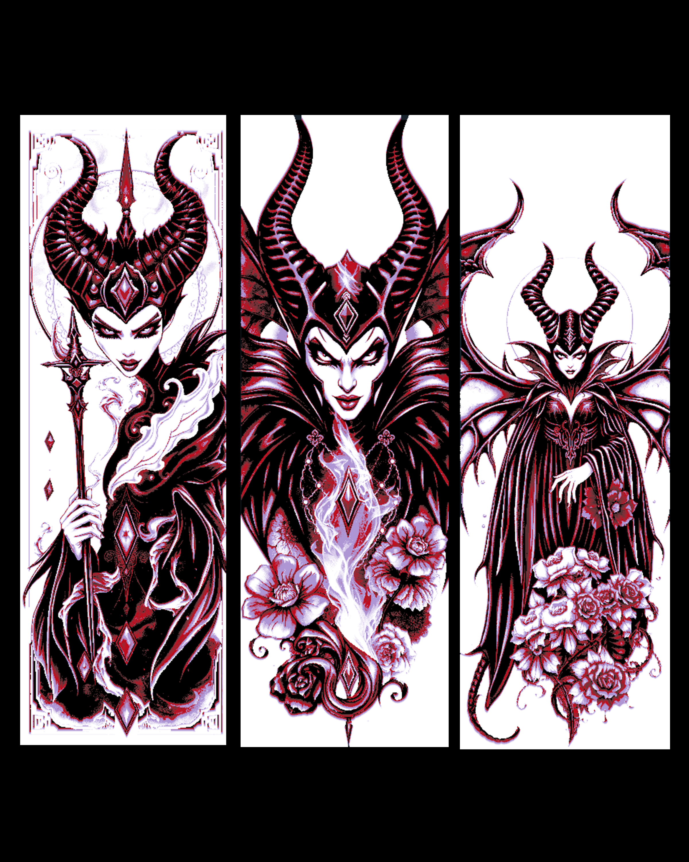 The villain returns - Evil Maleficent sketches are art - set of bookmarks by BooneCo3d HueForge model: The villain returns - Evil Maleficent sketches are art - set of bookmarks by BooneCo3d