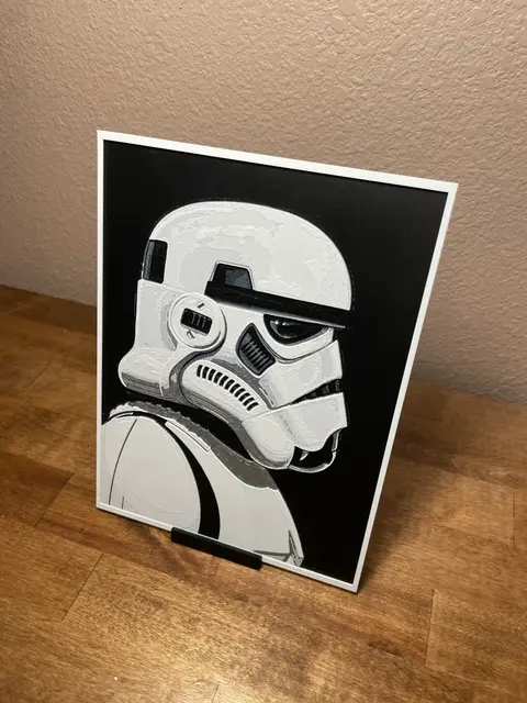 HueForge model: Stormtrooper Side View by Cloudy Nostalgia