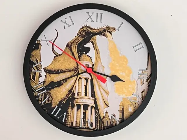 HueForge model: Customizable Clock - Gringotts Dragon,Harry Potter by 3djd