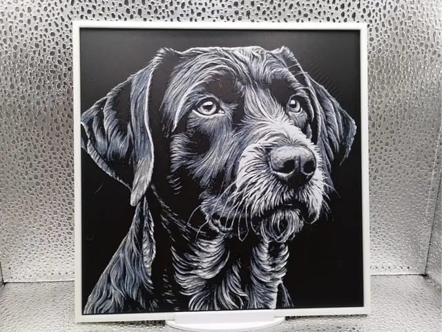 HueForge model: German Wirehaired Pointer Hueforge by Borishotch Industries