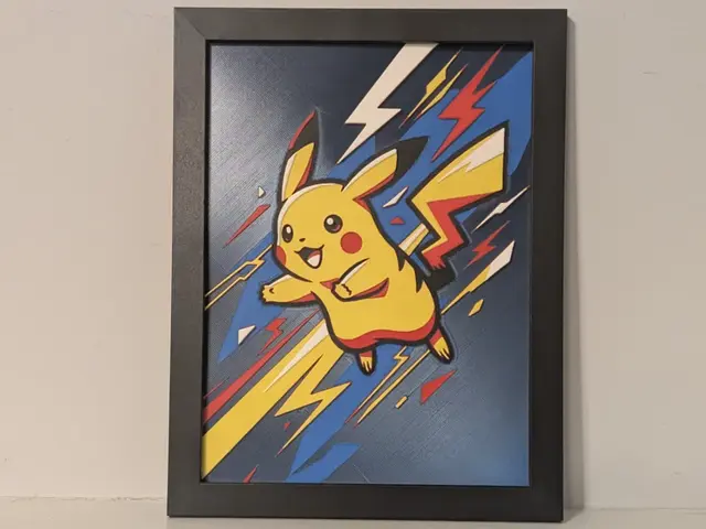 Pikachu Pokemon 6x8 Hueforge 3D Multicolor Decor