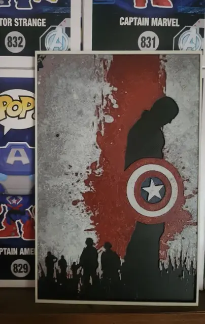 Captain America Poster Vintage - HueForge