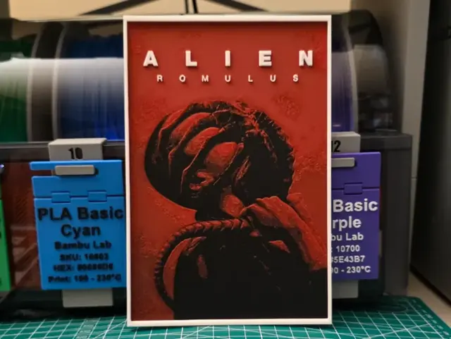 HueForge model: Alien: Romulus Movie Poster - Hueforge Art by Lumpy3D
