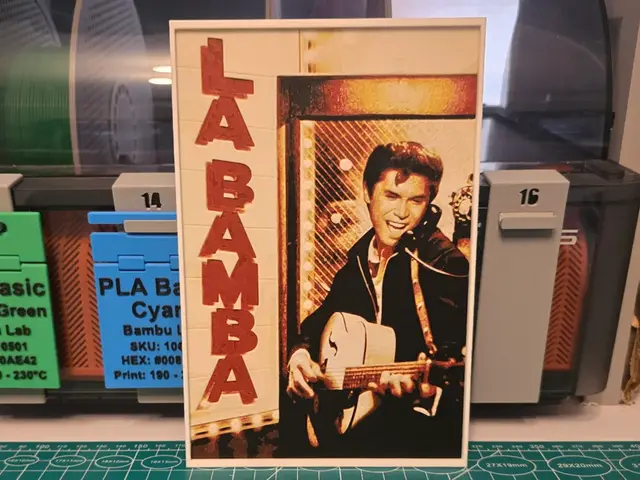 HueForge model: La Bamba Movie Poster - Hueforge Art by Lumpy3D