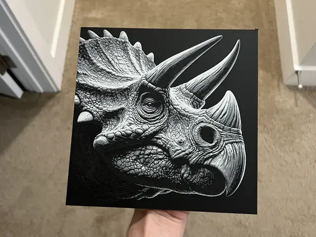 HueForge model: Triceratops Art Hueforge by RP47 Designs