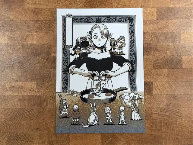 HueForge model: Delicious in Dungeon - Marcille Cooking by Pretty Okay Prints