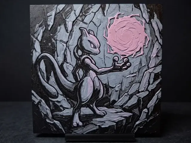 HueForge model: Mewtwo Shadowball - Hueforge Wall Art by LED