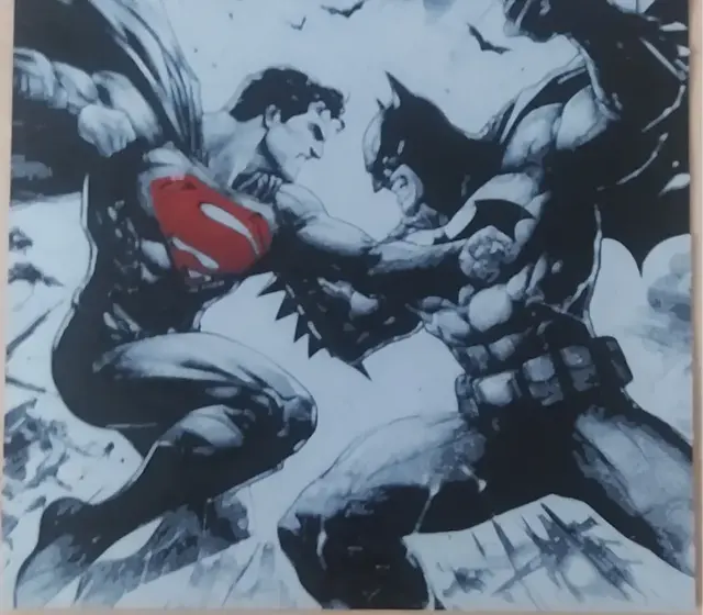 HueForge model: Superman Vs Batman by 3Dprintsbar