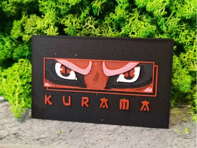 HueForge model: Kurama gift card by Garuda3D