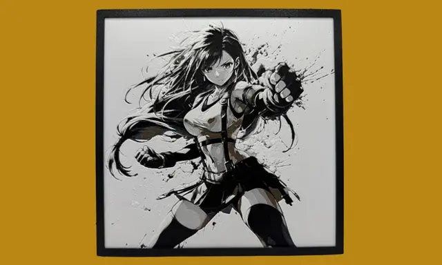 HueForge model: Tifa - Final Fantasy Hueforge by Canadian Gamer
