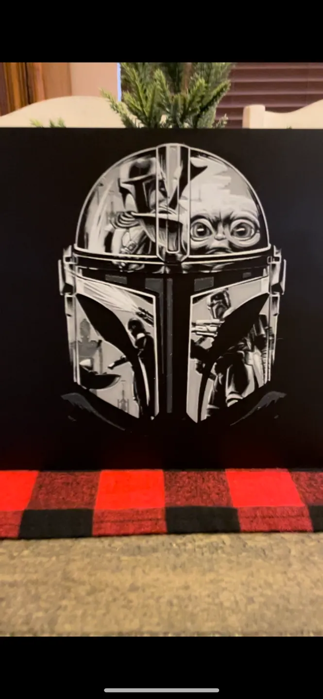 Mandalorian Helmet Scenes Hueforge 4 Color AMS by Cloudy Nostalgia HueForge model: Mandalorian Helmet Scenes Hueforge 4 Color AMS by Cloudy Nostalgia