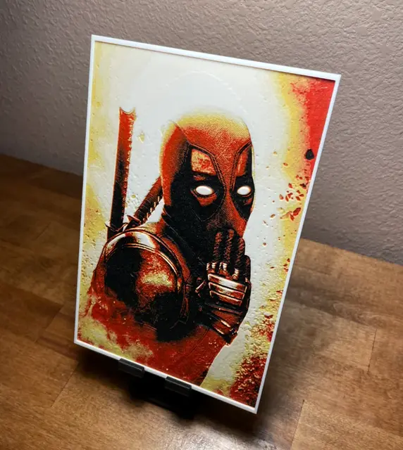 HueForge model: Hueforge - Deadpool - Whoops Pose by Cloudy Nostalgia