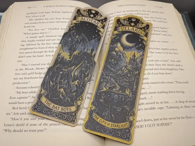 HueForge model: A Court of Thorns and Roses, ACOTAR Bookmark Set by 3djd