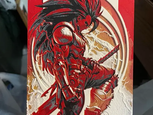 HueForge model: DBZ Warrior Hueforge by Advancedtechworldwide