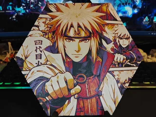HueForge model: Hueforge Minato Namikaze (Naruto) honeycomb mode by JGz3DMaker