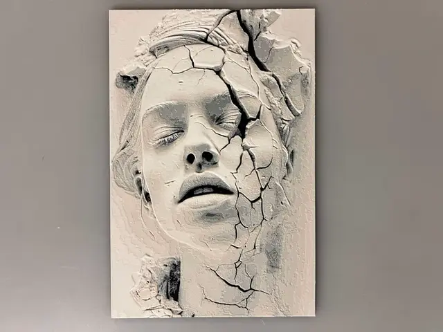 HueForge model: Face in the Wall, Faces in Places by 3djd