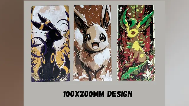 HueForge model: Eevee, Leafeon, Umbreon, Pokemon 100x200 Hueforge - Eevee by Canadian Gamer