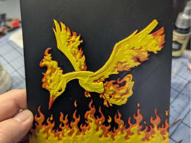 HueForge model: hueforge sulfura Moltres by ZombiePaint3D