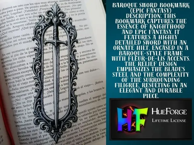 HueForge model: Baroque Sword Bookmark by FYTY112