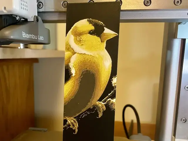 HueForge model: Goldfinch Bookmark by 3D_Forged