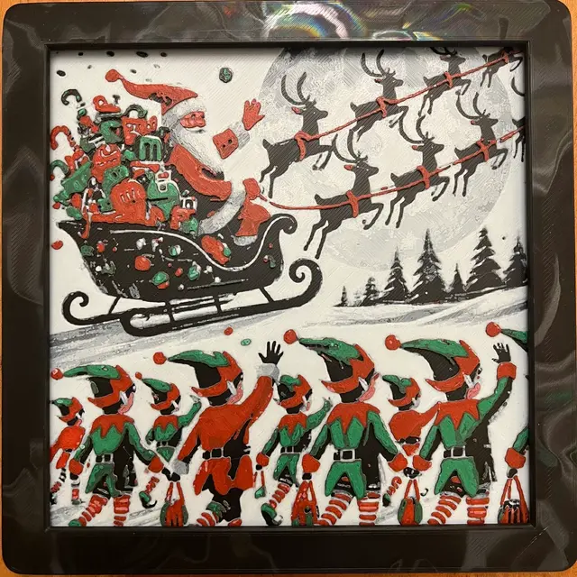 HueForge model: Santa Claus Takeoff by JustBe 3D Printing