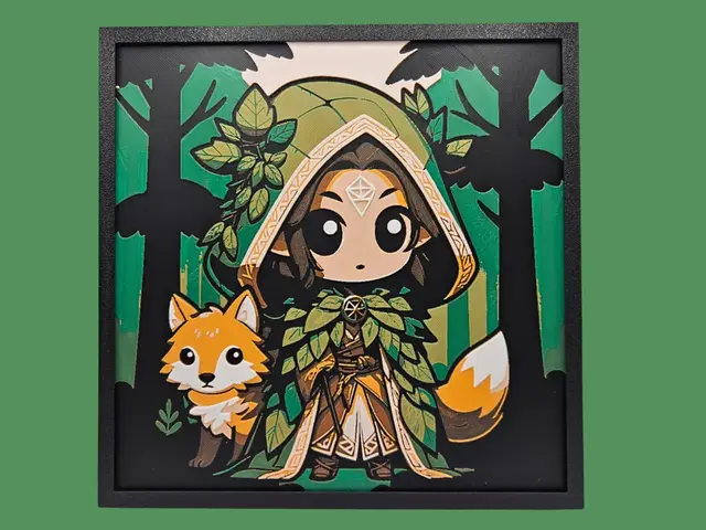 HueForge model: Mystical Druid by BusyKikiBee