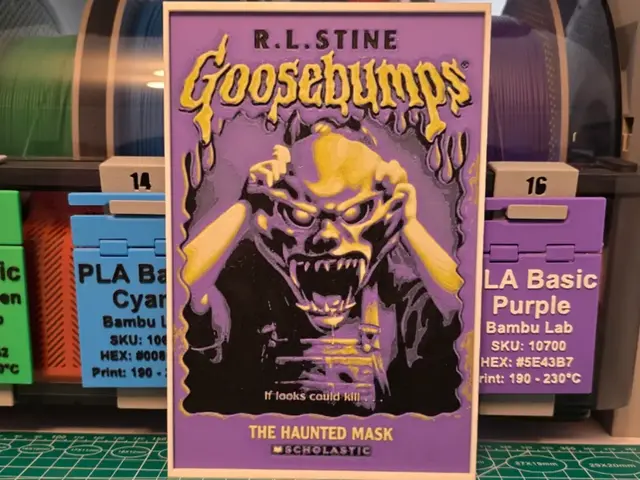 HueForge model: Goosebumps: The Haunted Mask Book Poster Hueforge by Lumpy3D