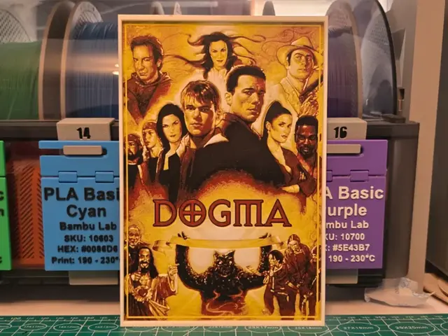 HueForge model: Dogma Movie Poster - Hueforge Art by Lumpy3D